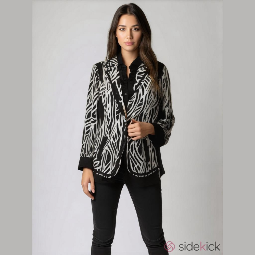Chico's Zebra Print Blazer